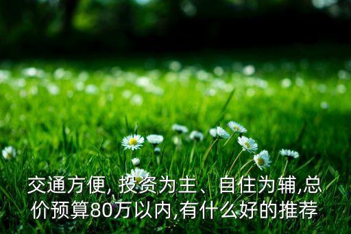 交通方便, 投資為主、自住為輔,總價(jià)預(yù)算80萬(wàn)以內(nèi),有什么好的推薦