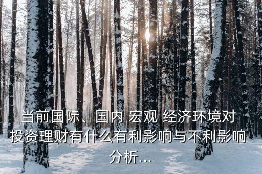 當前國際、國內 宏觀 經濟環(huán)境對 投資理財有什么有利影響與不利影響 分析...