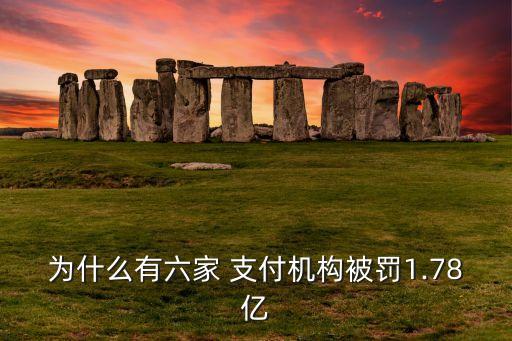 為什么有六家 支付機構(gòu)被罰1.78億