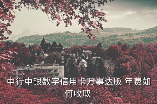 中行中銀數(shù)字信用卡萬事達(dá)版 年費如何收取