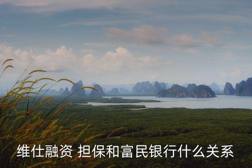 維仕融資 擔保和富民銀行什么關(guān)系