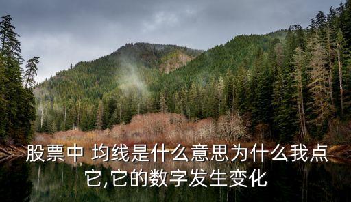  股票中 均線(xiàn)是什么意思為什么我點(diǎn)它,它的數(shù)字發(fā)生變化