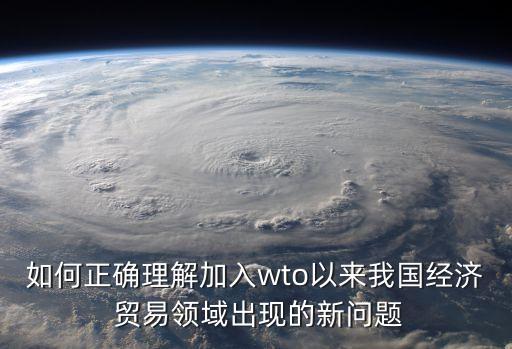 如何正確理解加入wto以來(lái)我國(guó)經(jīng)濟(jì) 貿(mào)易領(lǐng)域出現(xiàn)的新問(wèn)題