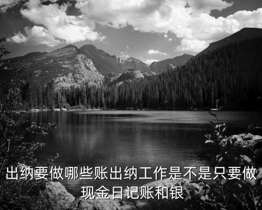 出納要做哪些賬出納工作是不是只要做 現(xiàn)金日記賬和銀