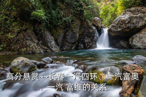 高分懸賞~~長(zhǎng)春一汽四環(huán)、一汽富奧、一汽 富維的關(guān)系