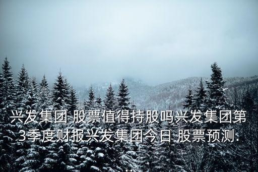 興發(fā)集團(tuán) 股票值得持股嗎興發(fā)集團(tuán)第3季度財(cái)報(bào)興發(fā)集團(tuán)今日 股票預(yù)測(cè)...