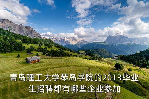 青島理工大學(xué)琴島學(xué)院的2013畢業(yè)生招聘都有哪些企業(yè)參加