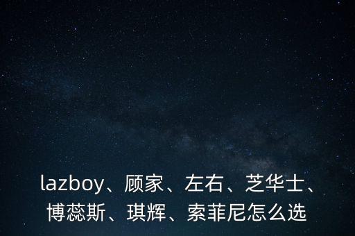 lazboy、顧家、左右、芝華士、博蕊斯、琪輝、索菲尼怎么選