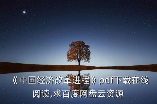 《中國(guó)經(jīng)濟(jì)改革進(jìn)程》pdf下載在線閱讀,求百度網(wǎng)盤云資源