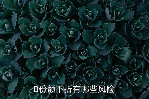 B份額下折有哪些風險