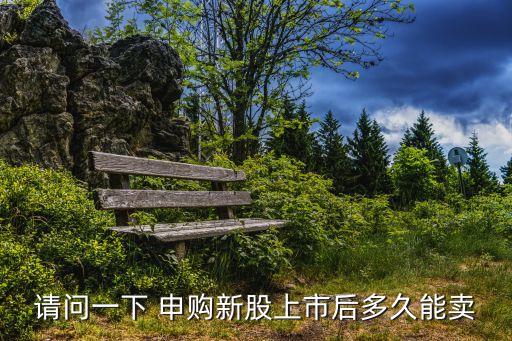 請(qǐng)問(wèn)一下 申購(gòu)新股上市后多久能賣(mài)