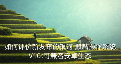 如何評(píng)價(jià)新發(fā)布的銀河 麒麟操作系統(tǒng)V10:可兼容安卓生態(tài)