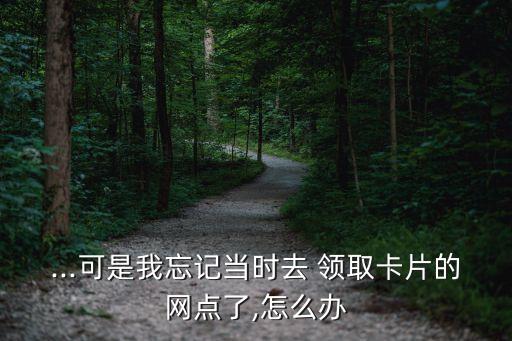 ...可是我忘記當時去 領取卡片的網點了,怎么辦