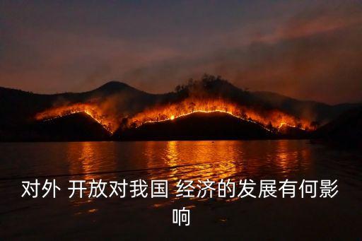 對(duì)外 開放對(duì)我國(guó) 經(jīng)濟(jì)的發(fā)展有何影響