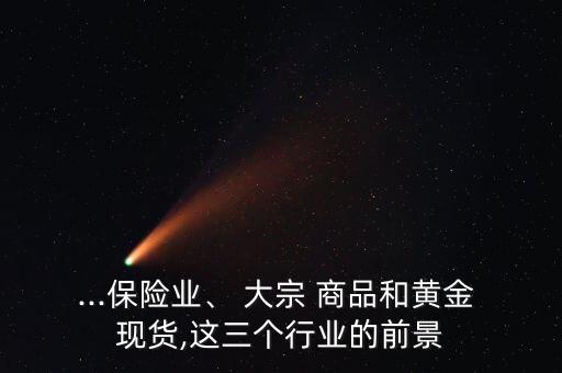 ...保險(xiǎn)業(yè)、 大宗 商品和黃金 現(xiàn)貨,這三個(gè)行業(yè)的前景