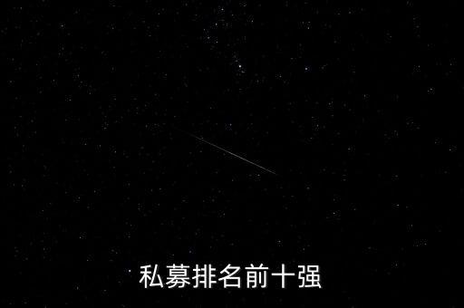 私募排名前十強