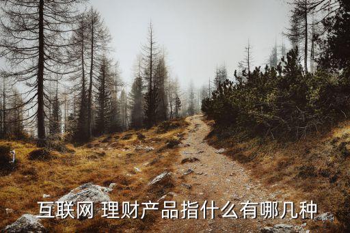 互聯網 理財產品指什么有哪幾種
