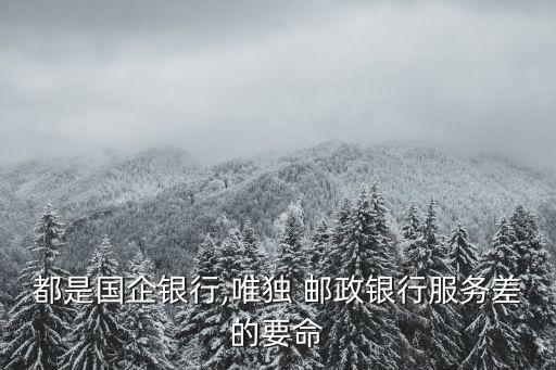 都是國(guó)企銀行,唯獨(dú) 郵政銀行服務(wù)差的要命