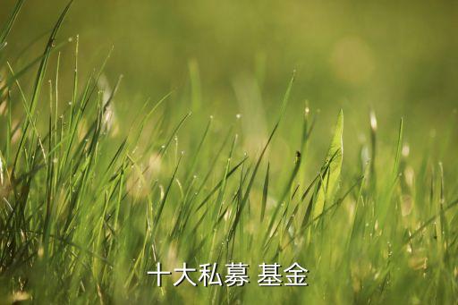 十大私募 基金