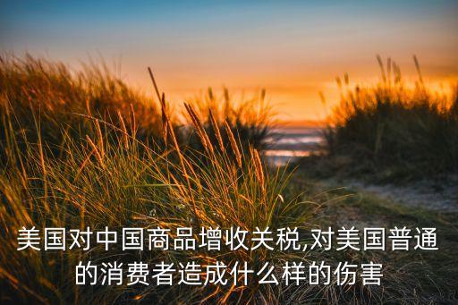 美國對(duì)中國商品增收關(guān)稅,對(duì)美國普通的消費(fèi)者造成什么樣的傷害