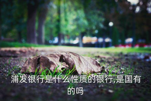  浦發(fā)銀行是什么性質(zhì)的銀行,是國有的嗎