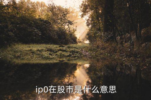  ip0在股市是什么意思
