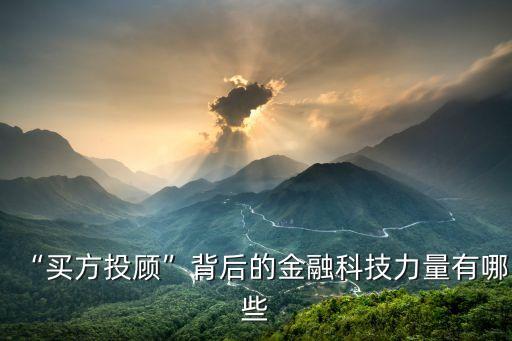 “買方投顧”背后的金融科技力量有哪些