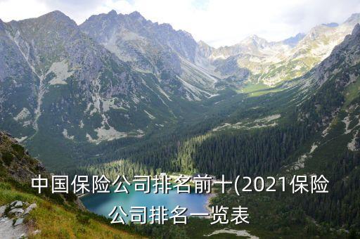 中國保險(xiǎn)公司排名前十(2021保險(xiǎn)公司排名一覽表