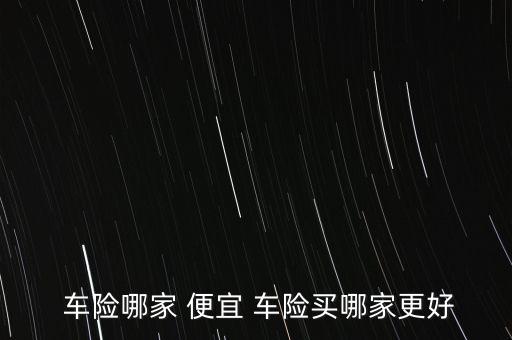  車險哪家 便宜 車險買哪家更好