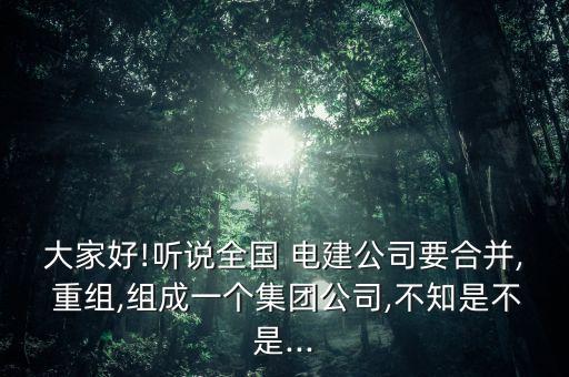 中國電建重組,三峽集團(tuán)與中國電建重組
