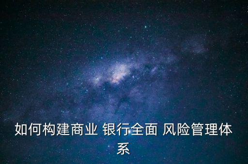 如何構(gòu)建商業(yè) 銀行全面 風(fēng)險(xiǎn)管理體系