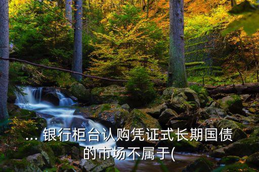 ... 銀行柜臺(tái)認(rèn)購憑證式長期國債的市場不屬于(