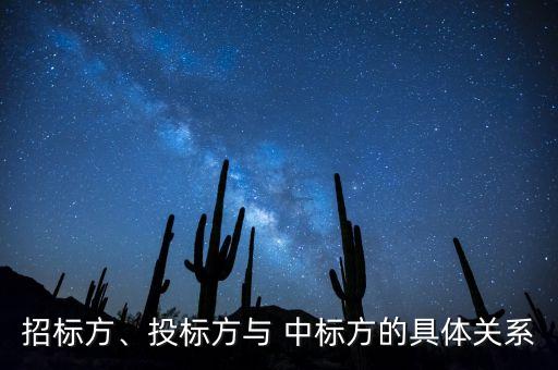 招標(biāo)方、投標(biāo)方與 中標(biāo)方的具體關(guān)系