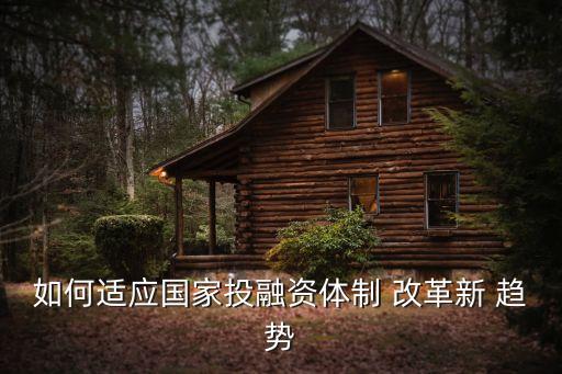 如何適應(yīng)國(guó)家投融資體制 改革新 趨勢(shì)