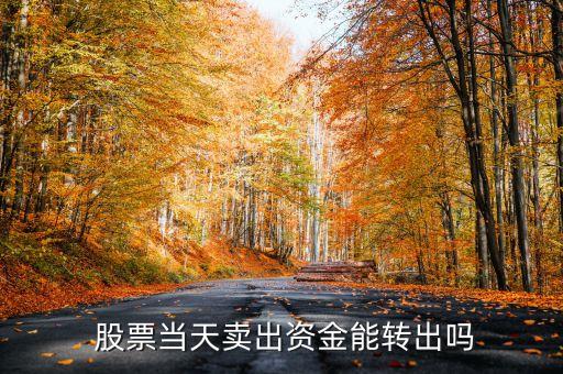  股票當(dāng)天賣出資金能轉(zhuǎn)出嗎