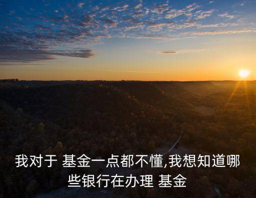 我對于 基金一點都不懂,我想知道哪些銀行在辦理 基金