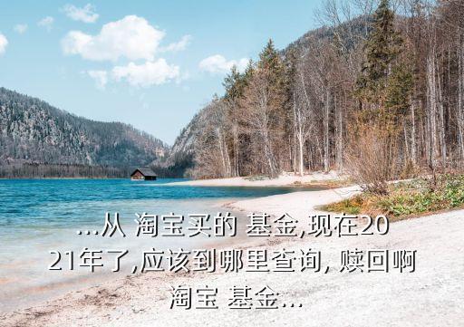 ...從 淘寶買的 基金,現(xiàn)在2021年了,應該到哪里查詢, 贖回啊 淘寶 基金...