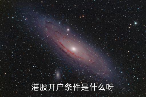 港股開(kāi)戶(hù)條件是什么呀