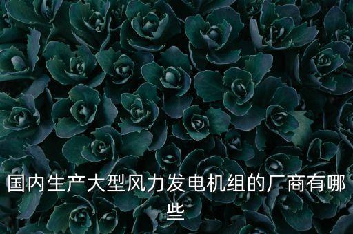 國內(nèi)生產(chǎn)大型風(fēng)力發(fā)電機(jī)組的廠商有哪些
