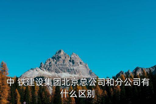 中 鐵建設集團北京總公司和分公司有什么區(qū)別