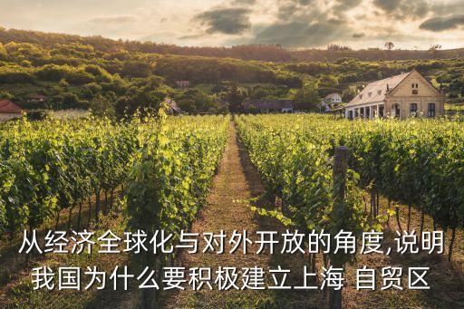 從經(jīng)濟(jì)全球化與對外開放的角度,說明我國為什么要積極建立上海 自貿(mào)區(qū)