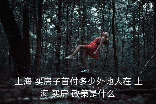  上海 買(mǎi)房子首付多少外地人在 上海 買(mǎi)房 政策是什么