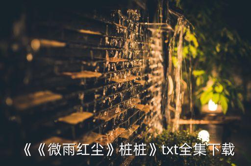 《《微雨紅塵》樁樁》txt全集下載
