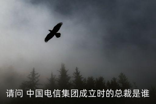 請(qǐng)問 中國電信集團(tuán)成立時(shí)的總裁是誰