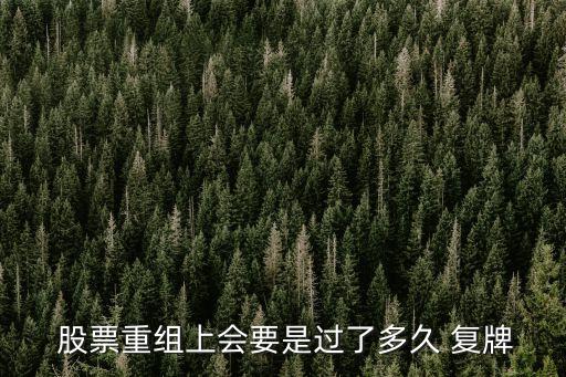  股票重組上會(huì)要是過(guò)了多久 復(fù)牌