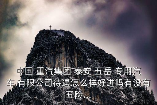 中國 重汽集團(tuán) 泰安 五岳 專用汽車 有限公司待遇怎么樣好進(jìn)嗎有沒有五險...