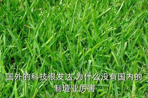 國外的科技很發(fā)達(dá),為什么沒有國內(nèi)的 制造業(yè)厲害