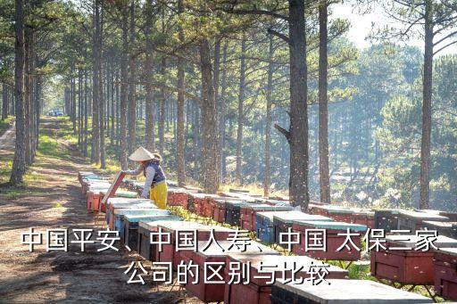 中國平安、中國人壽、中國 太保三家公司的區(qū)別與比較