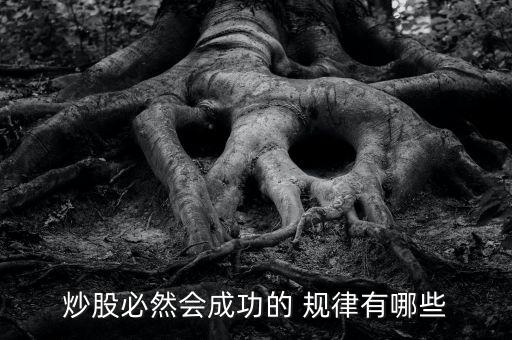 炒股必然會成功的 規(guī)律有哪些