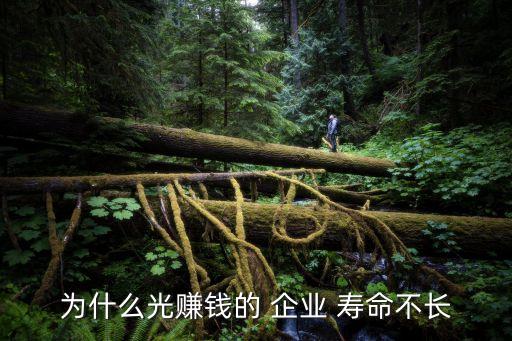 為什么光賺錢的 企業(yè) 壽命不長(zhǎng)